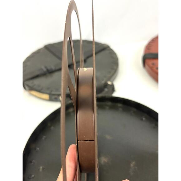 VTG Lot of 4 Round Film Reel Shipping Box with Canvas Straps USA Empty - Picture 10 of 16